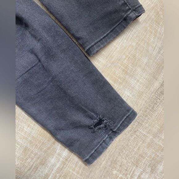 Y2K High Rise Faded Black Skinny Jeans Women’s 29 Stretch Distressed Grunge Goth - Picture 13 of 15